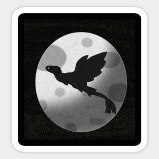 The Night Fury and the Moon (background ver.) Sticker